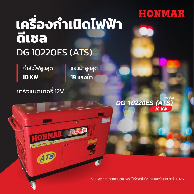 เครื่องกำเนิดไฟฟ้าดีเซล DG-10220ES